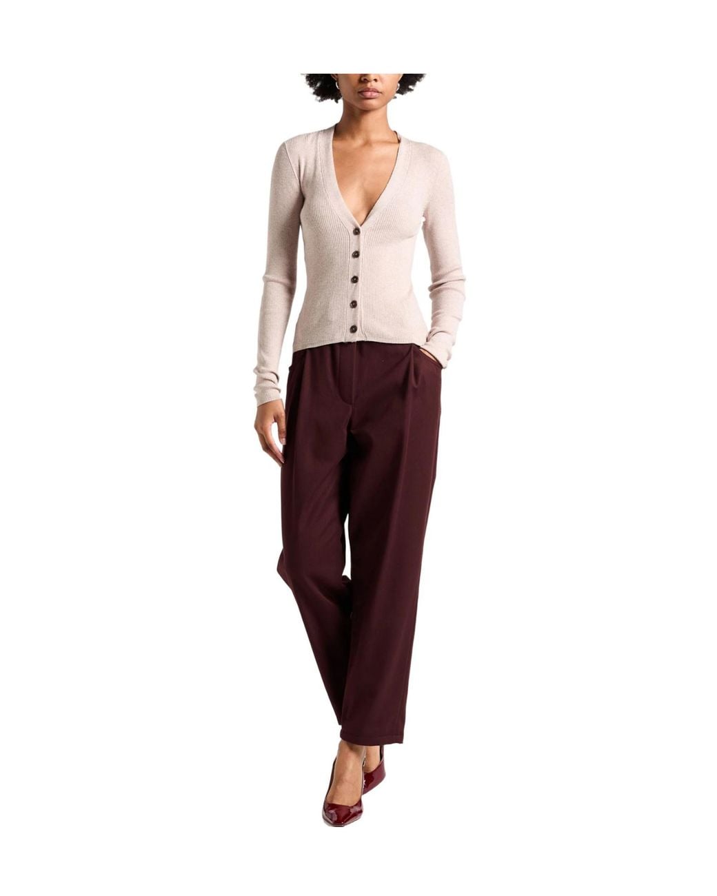 Brunello Cucinelli Purple Solid Color Casual Trousers