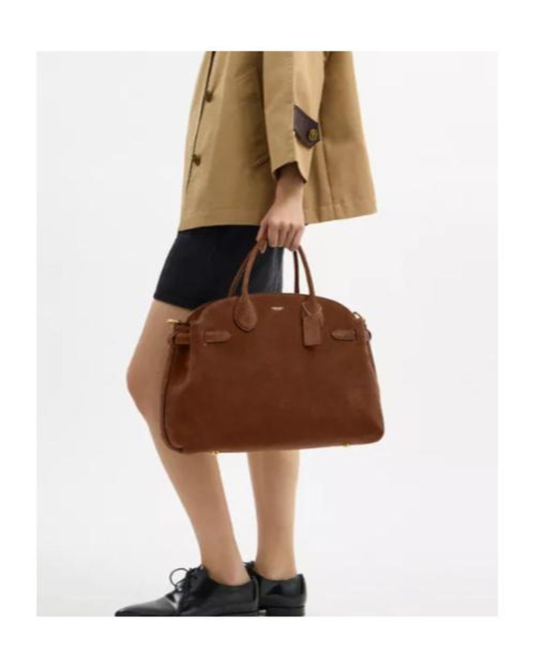 COACH Brown Empire Carryall 40 Soft Clutch Bag