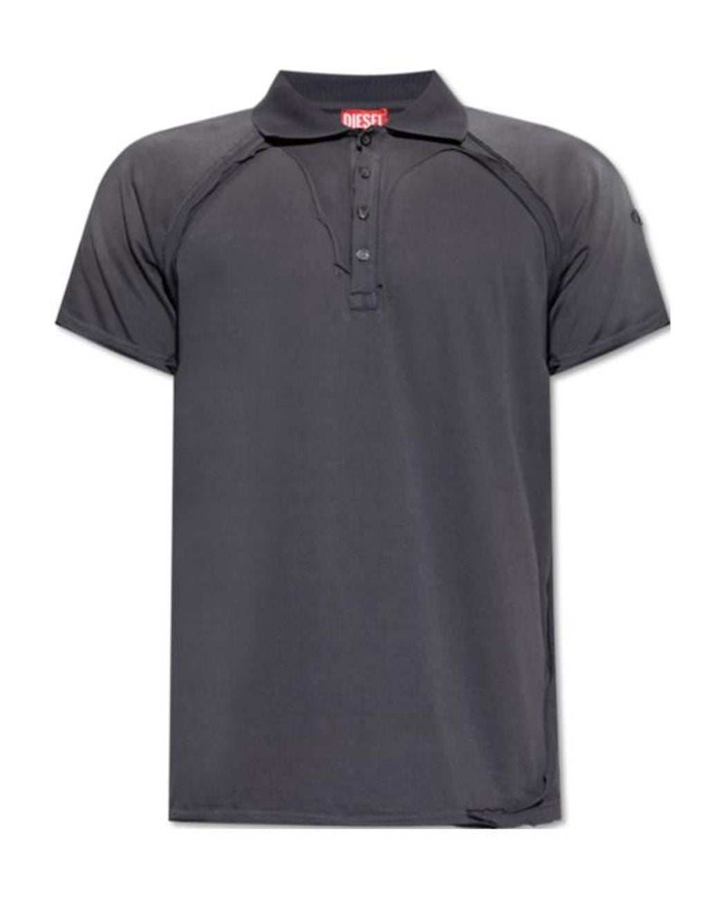 DIESEL Gray T-Nory Short-Sleeved Polo Shirt for men