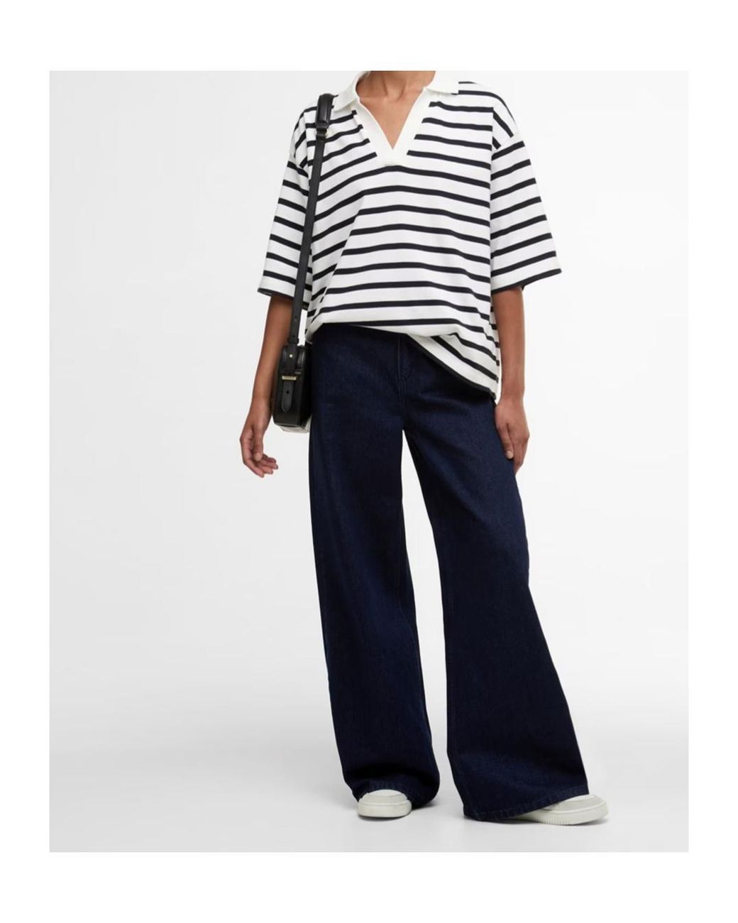 Barbour White Inez Striped T-Shirts
