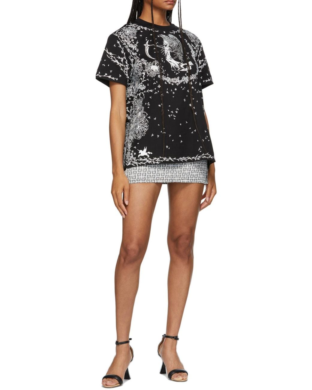 Givenchy Black 4G Jacquard Mini Skirt