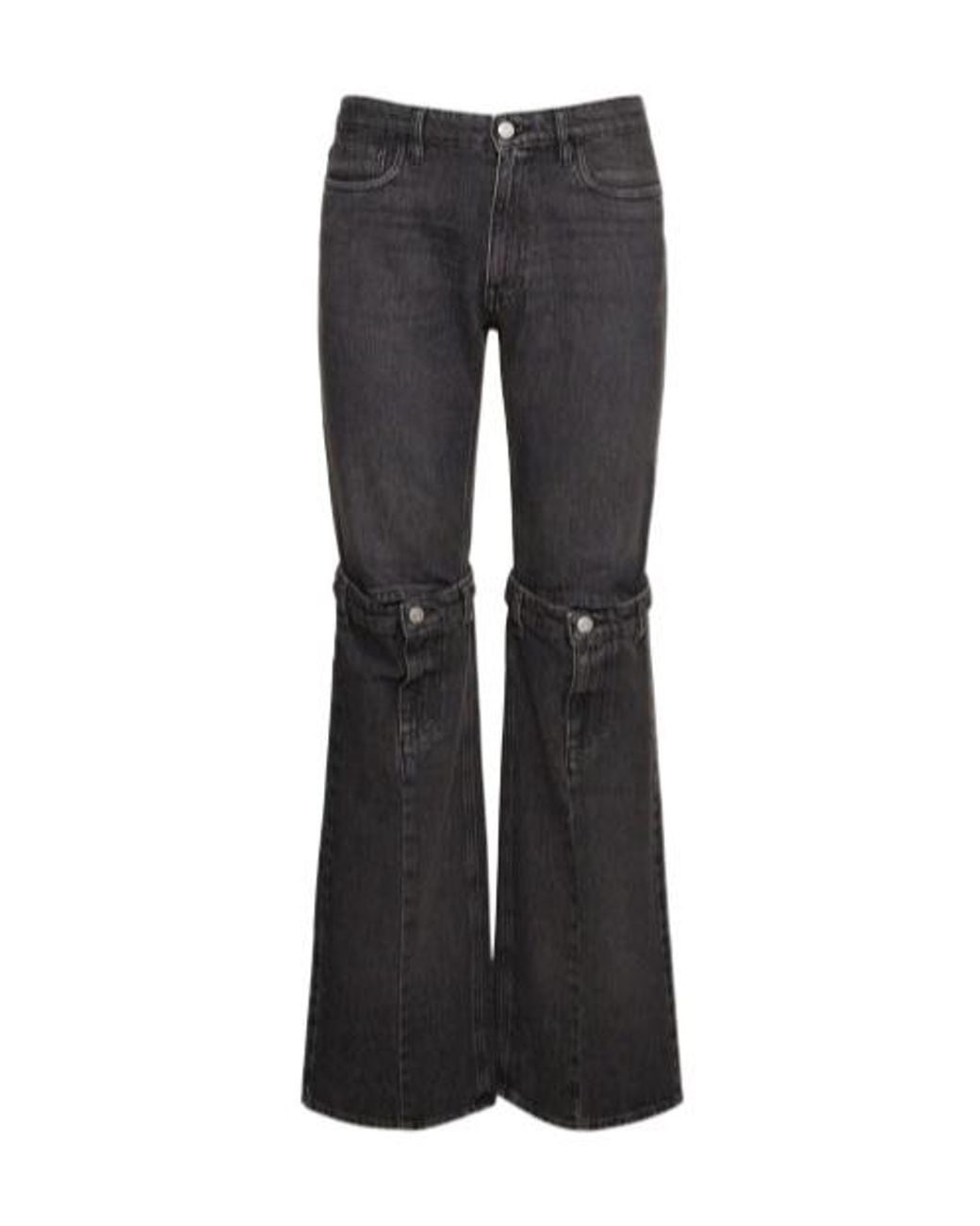 Coperni Black Knee Detail Denim Trousers for men