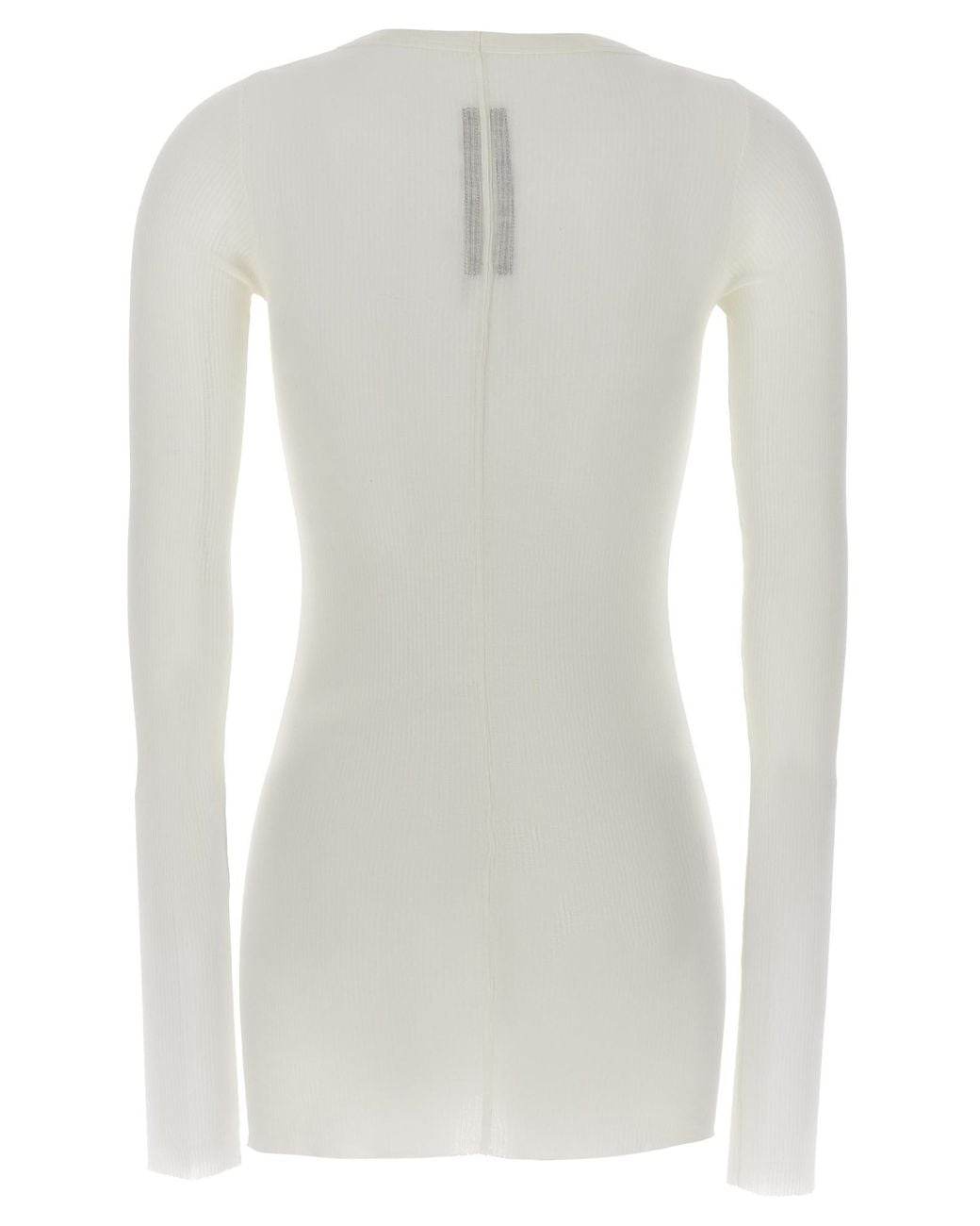 Rick Owens White Long Sleeved Knitted T-Shirt