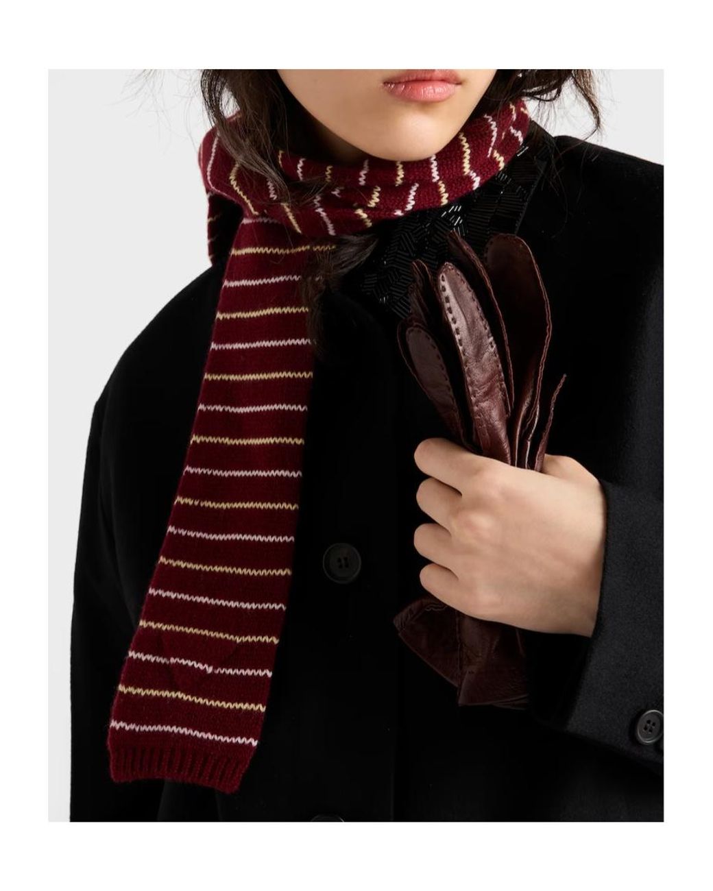 Prada Red Cashmere Scarf
