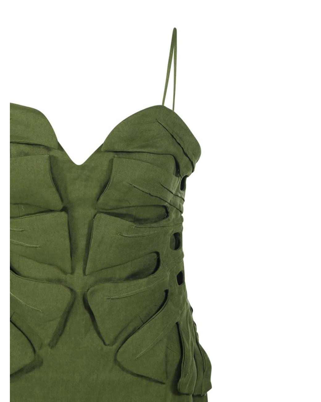 Farm Rio Green Monstera Leaf Maxi Dress