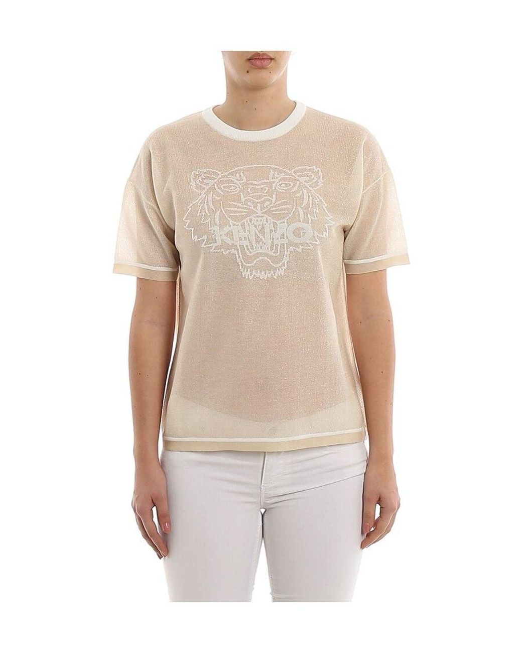 KENZO Natural Tiger Intarsia T-Shirt