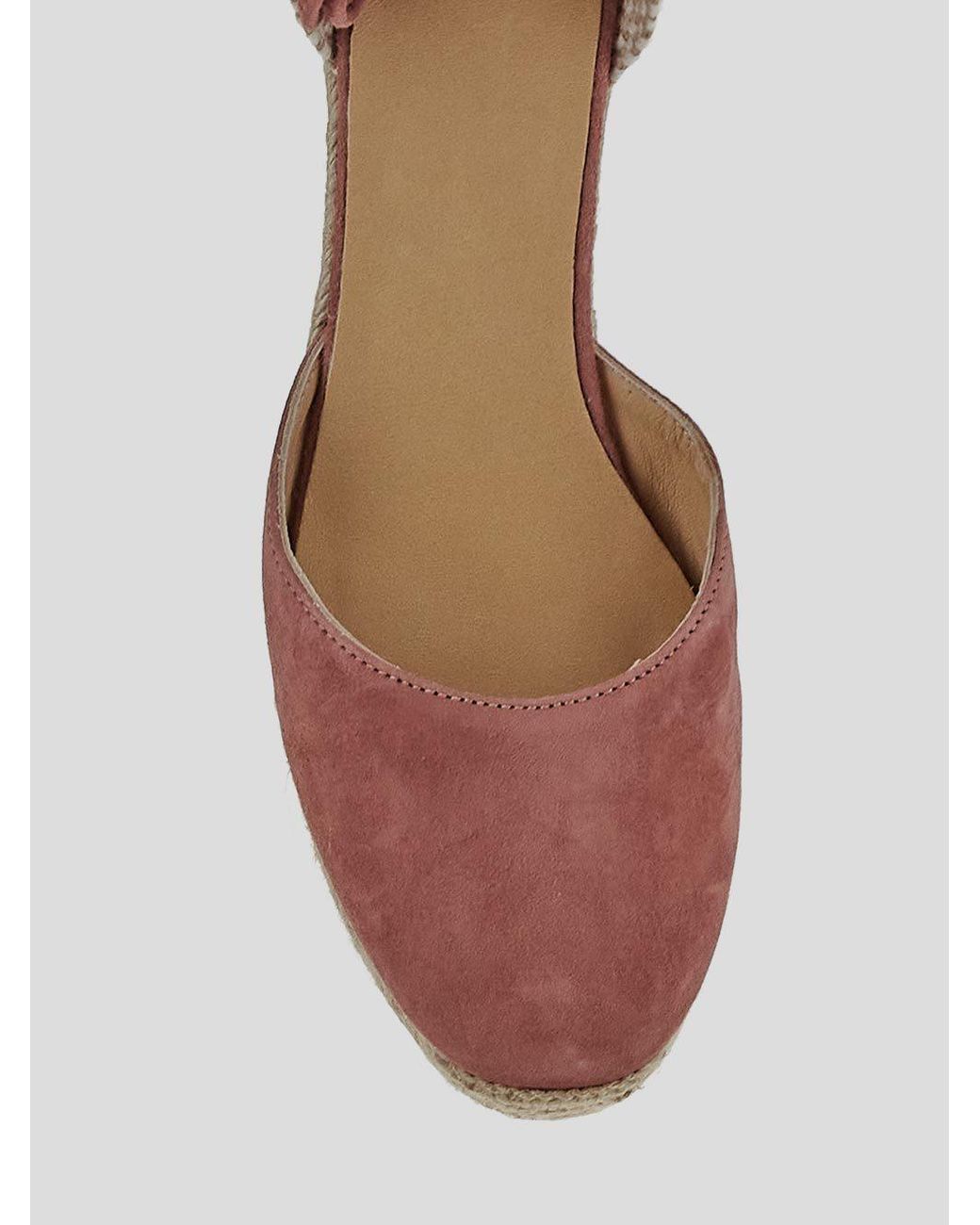 Castaner Brown Round-Toe Wedge Heels