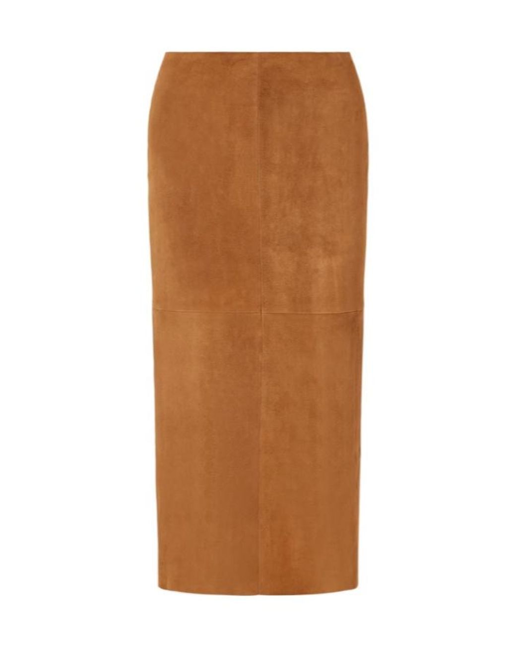 Stouls Brown Suede Mid-Length Skirt