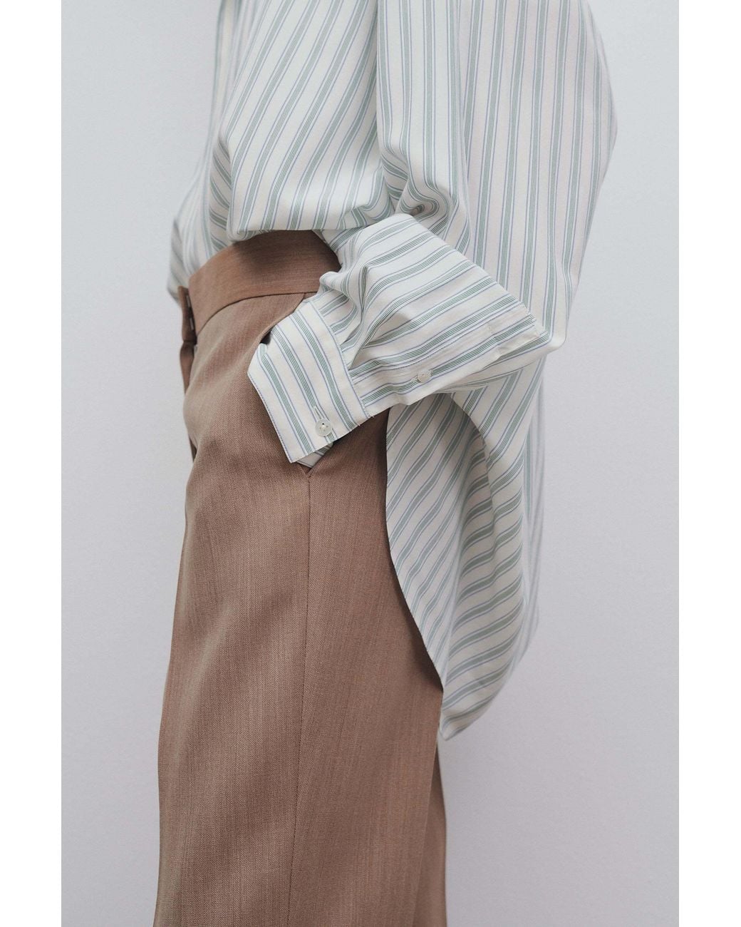The Row Brown Baer Wool Trousers