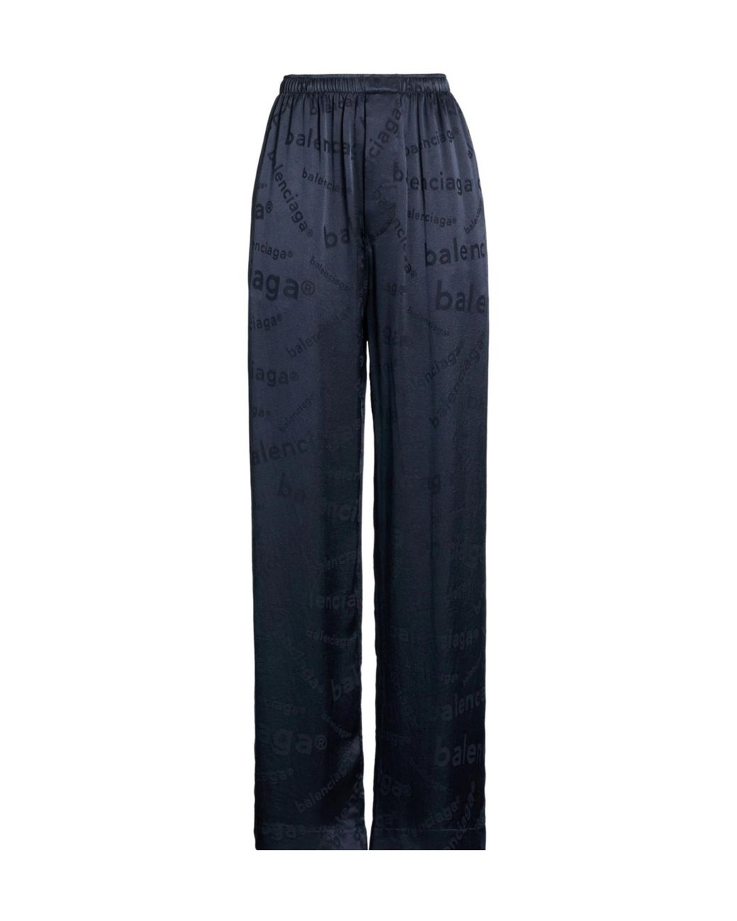 Balenciaga Blue Printed Versatile Minimalist Casual Trousers
