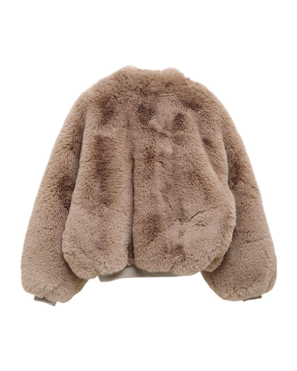 Frankie Shop Natural Senna Faux Fur Oversized Jacket