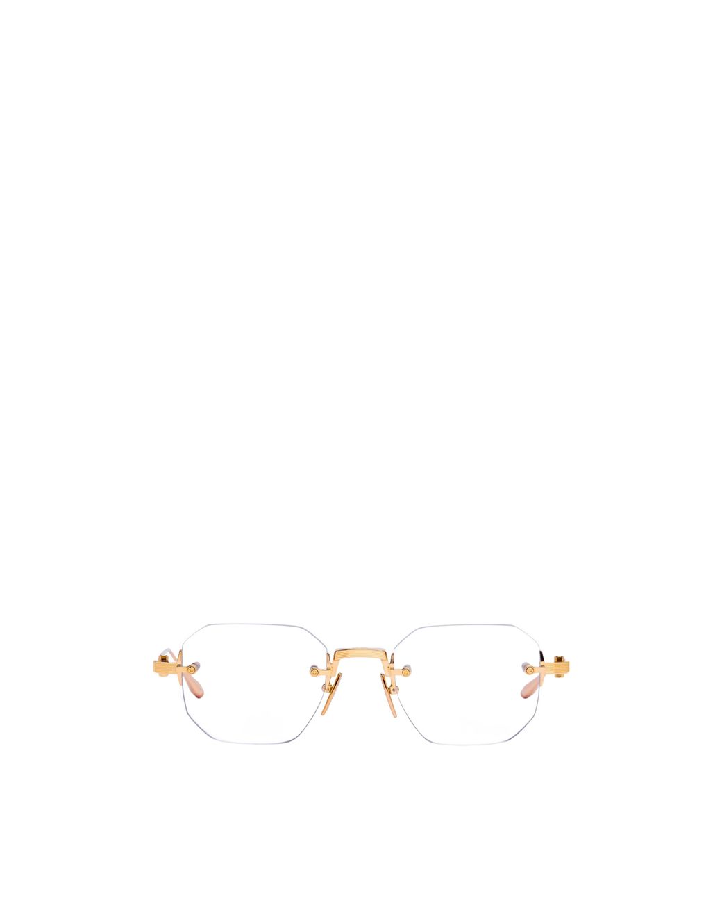Akoni White Geometric Flat Lens for men