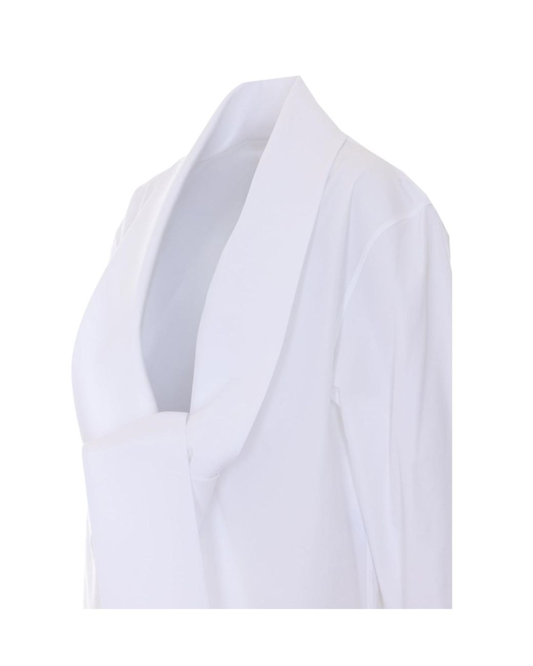 Saint Laurent White Lavallière Oversized Shirt