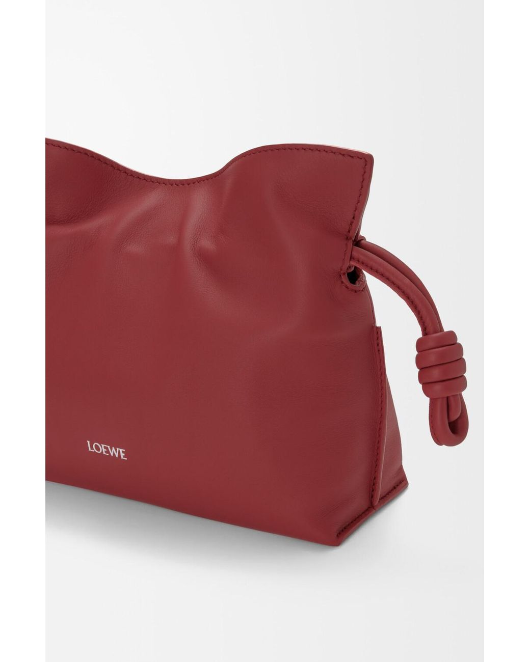 Loewe Red Mini Flamenco Clutch Bag