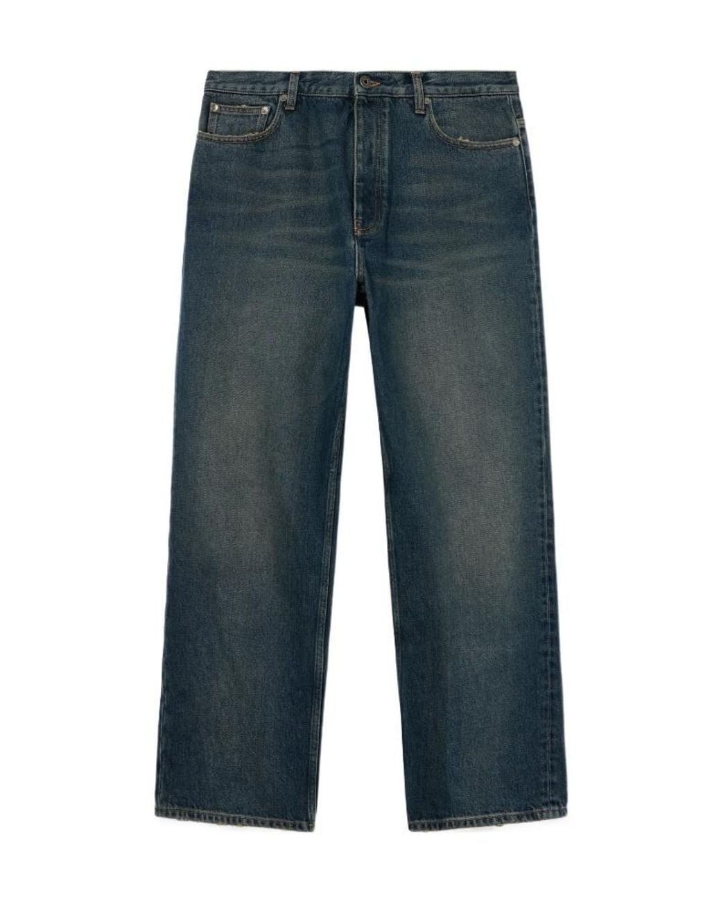 Off-White c/o Virgil Abloh Blue Logo-Patch Jeans for men