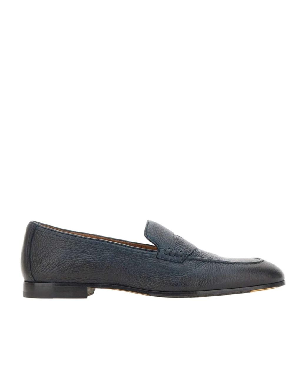 Doucal's Blue Penny Loafers for men