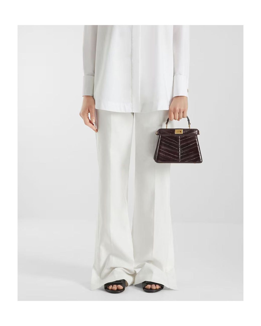 Fendi Brown Peekaboo Iseeu Petite Tote Bag