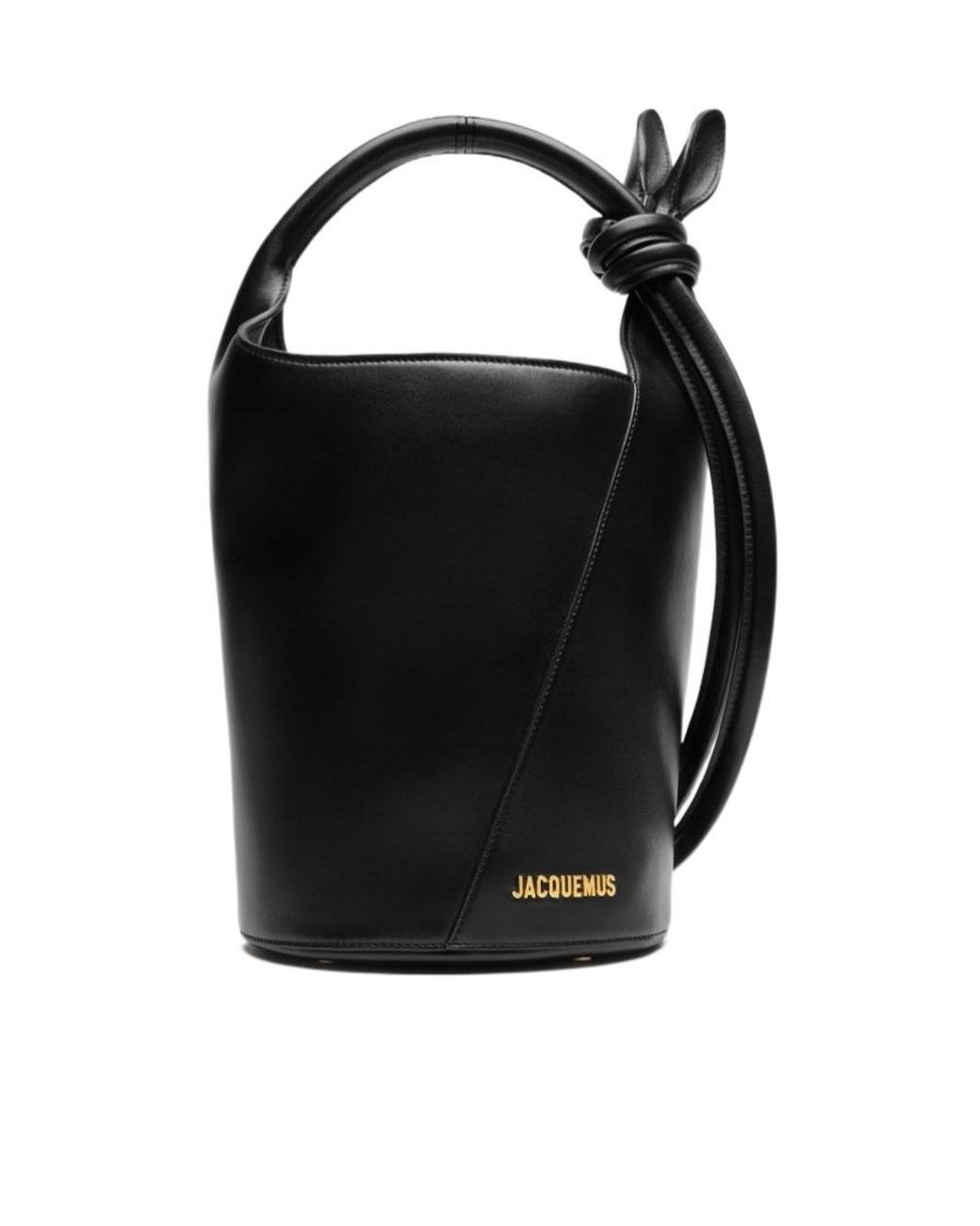 Jacquemus Black Le Petit Tourni Logo Plaque Bucket Bag