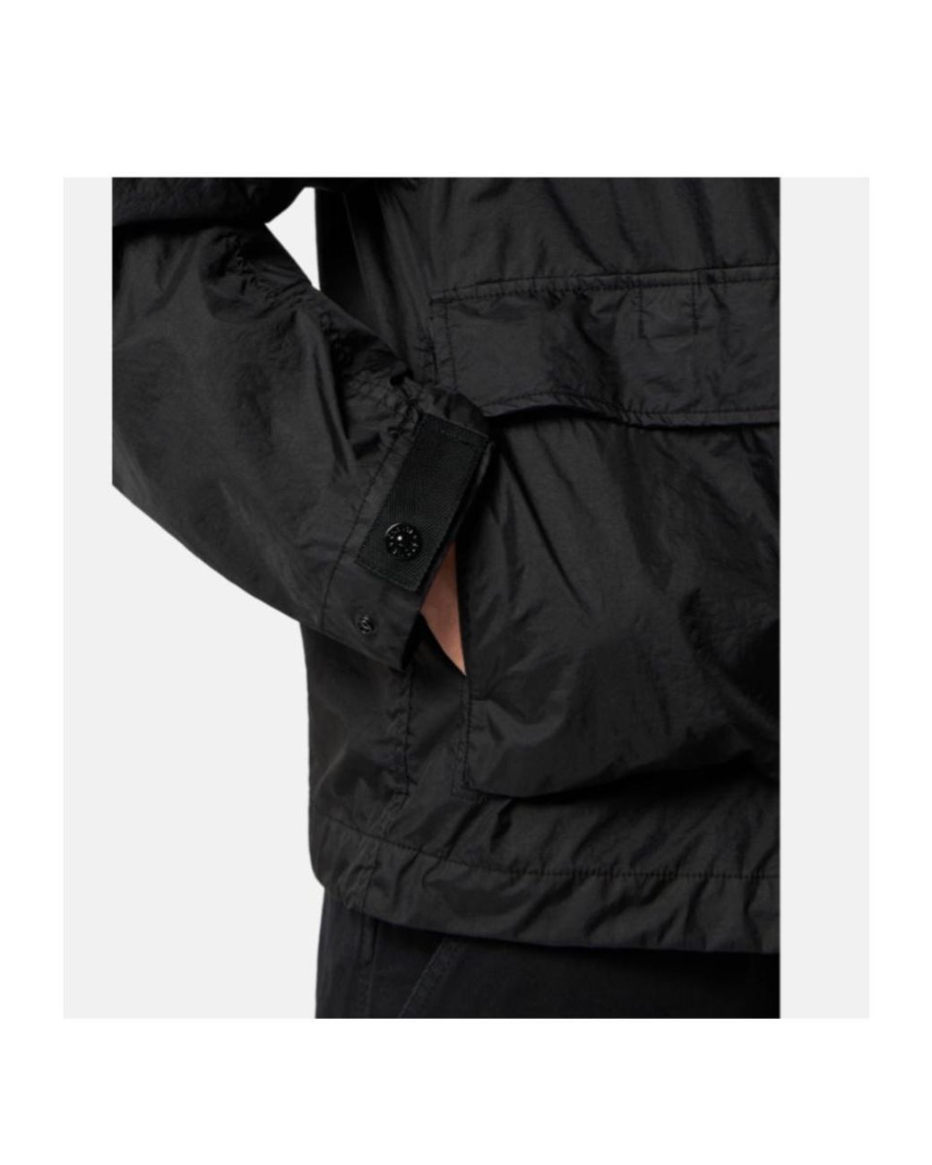 Stone Island Black Short Parka Hooded Jacket for men