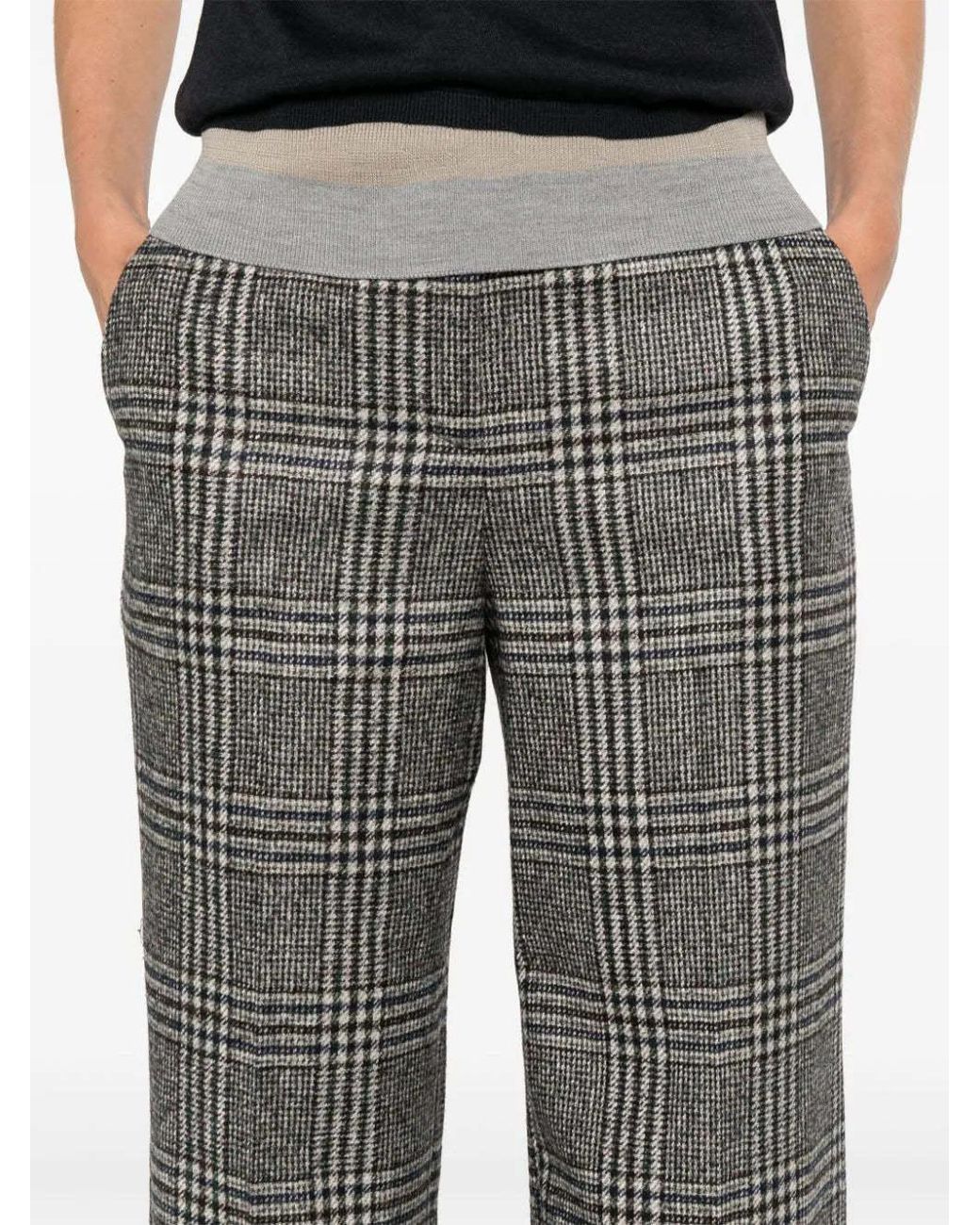 Lorena Antoniazzi Gray Belt-Loop Casual Pants