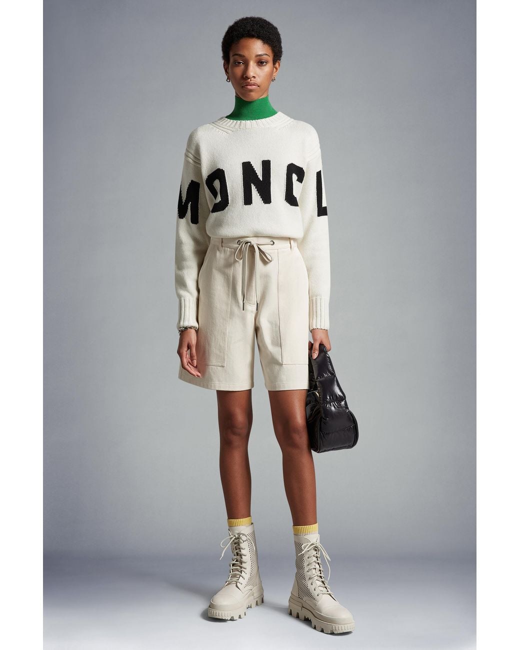 Moncler Natural Cotton Shorts