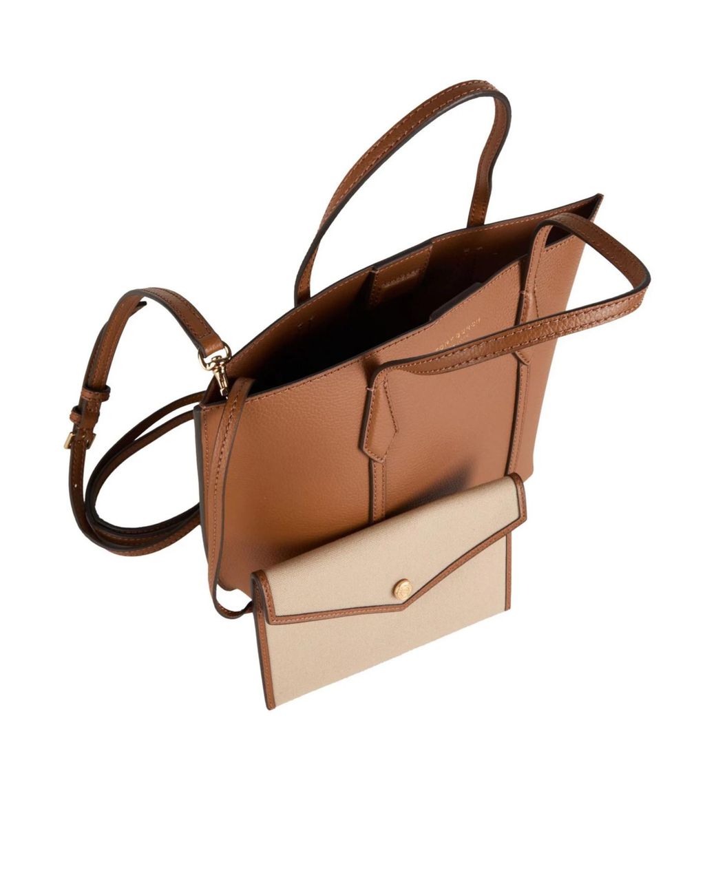 Tory Burch Brown Minimalist Medium Leather Tote Bag