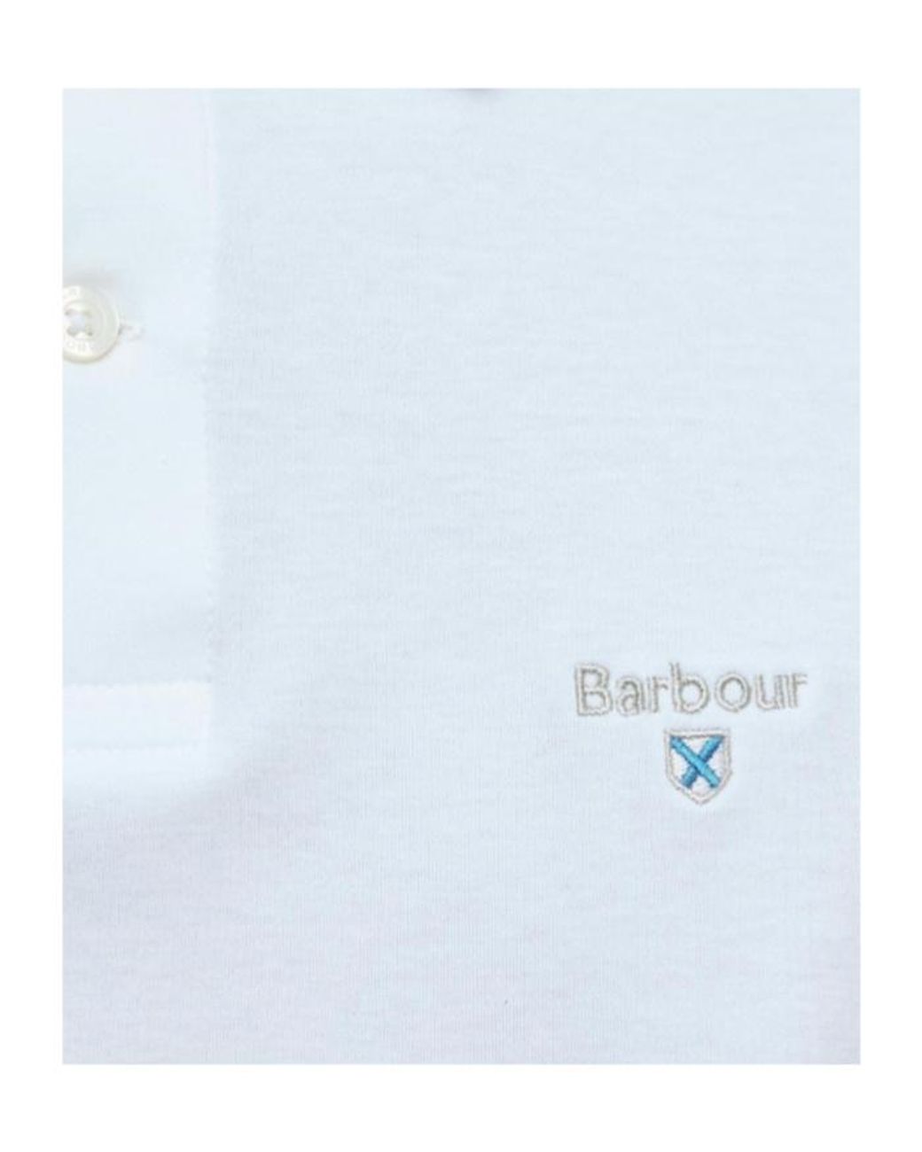 Barbour White Hackney Tailored Short-Sleeved Polo Shirt for men