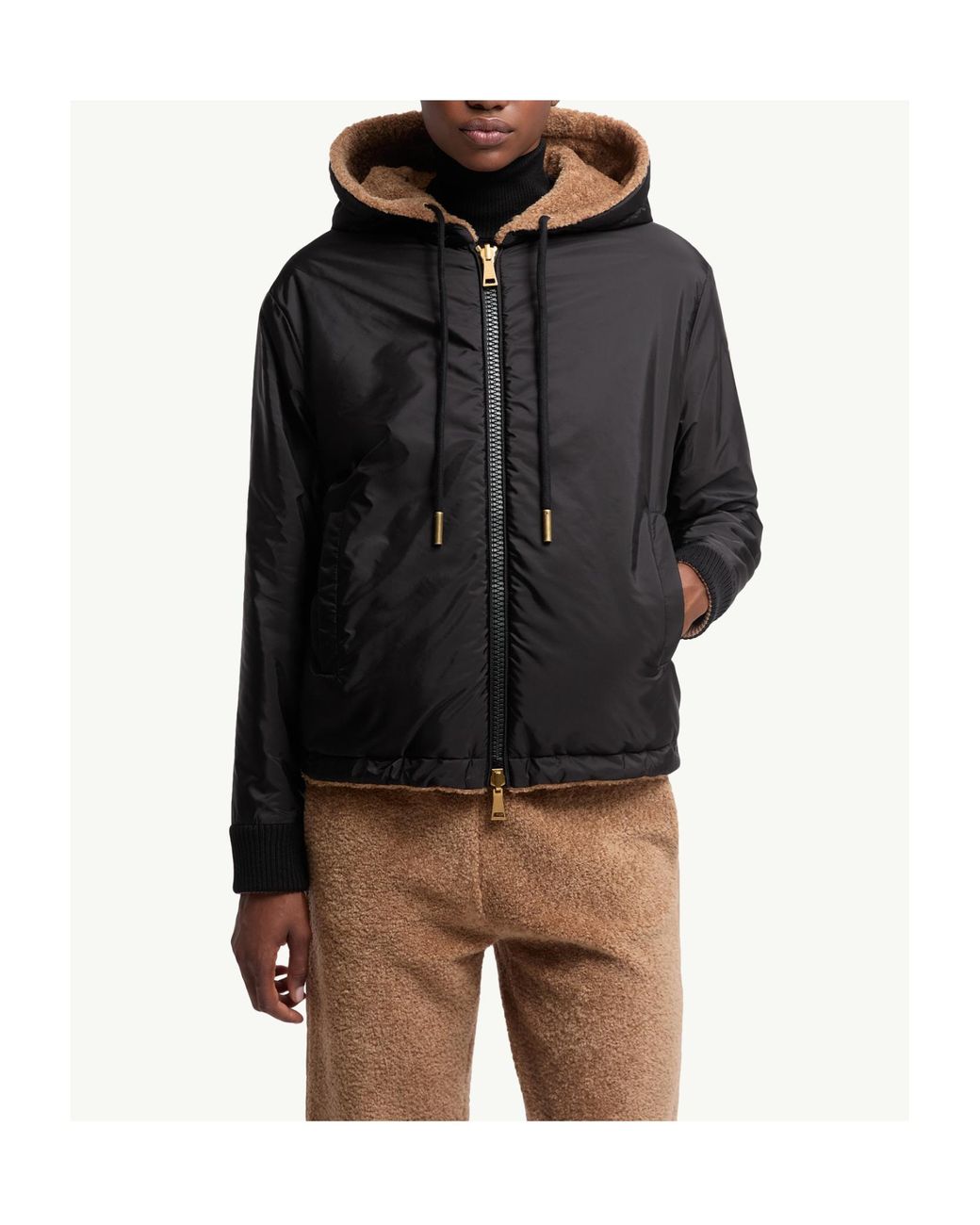 Moncler Brown Reversible Zip-Up Jacket