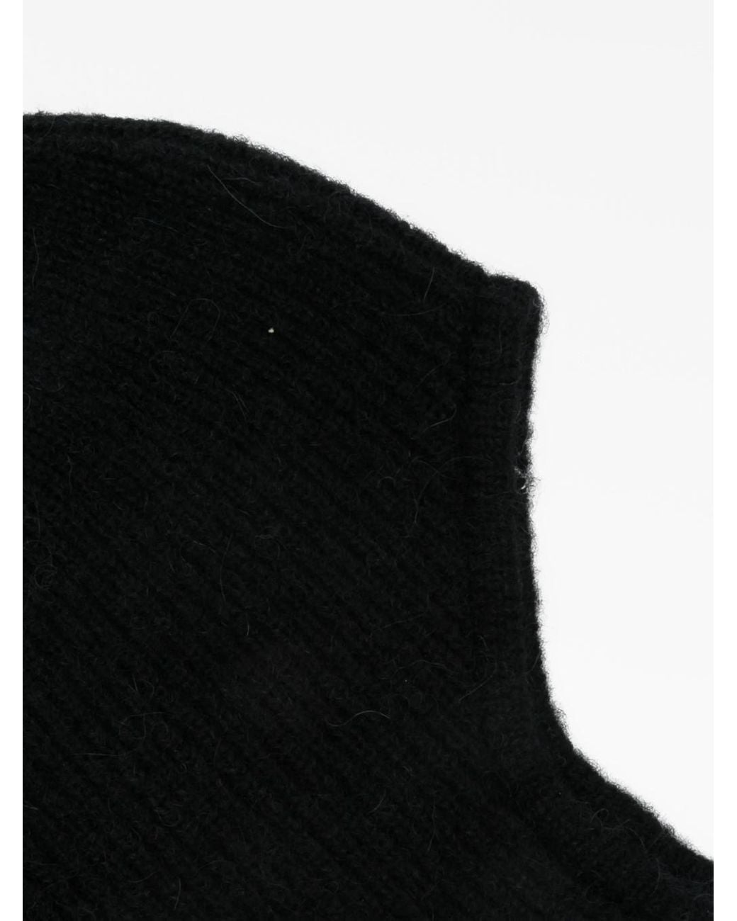 Jacquemus Black La Capuche Gros Grain Knitted Hat
