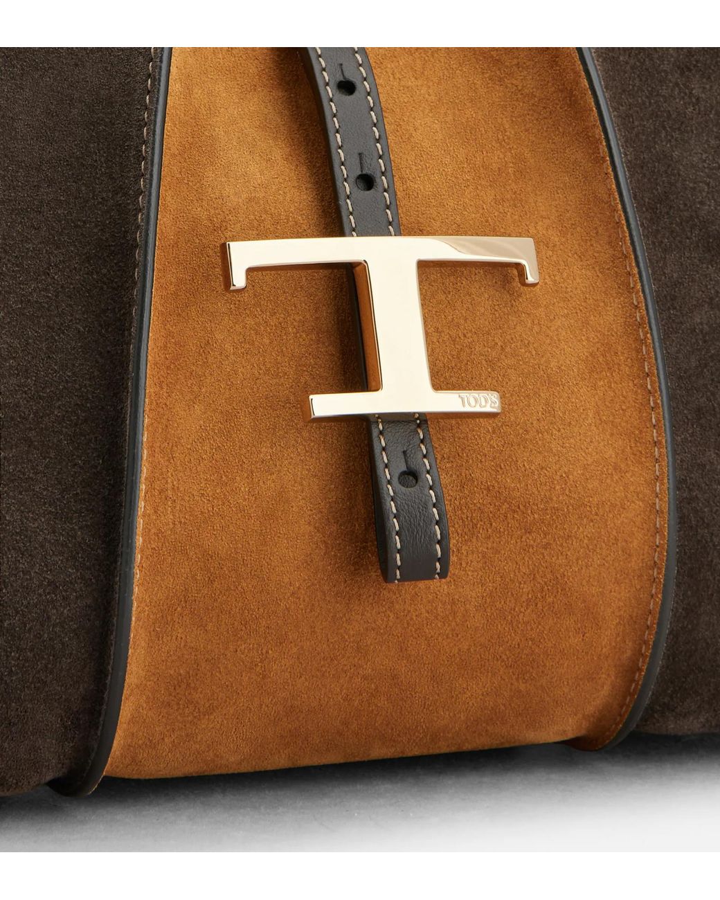 Tod's Brown T Timeless Mini Tote Bag