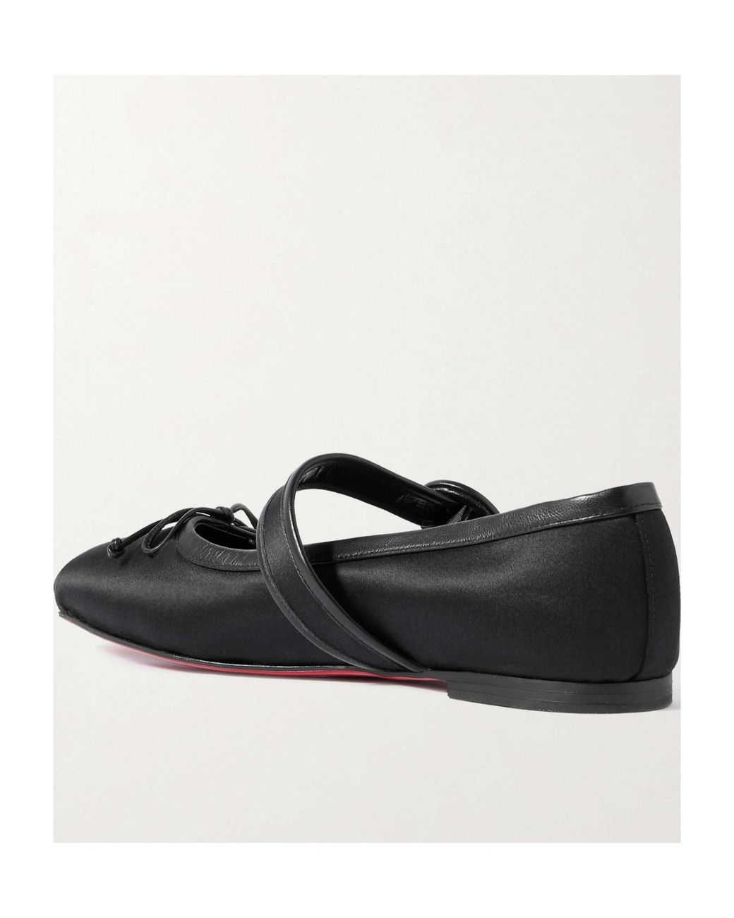 Christian Louboutin Black Square Toe Ballet Flats