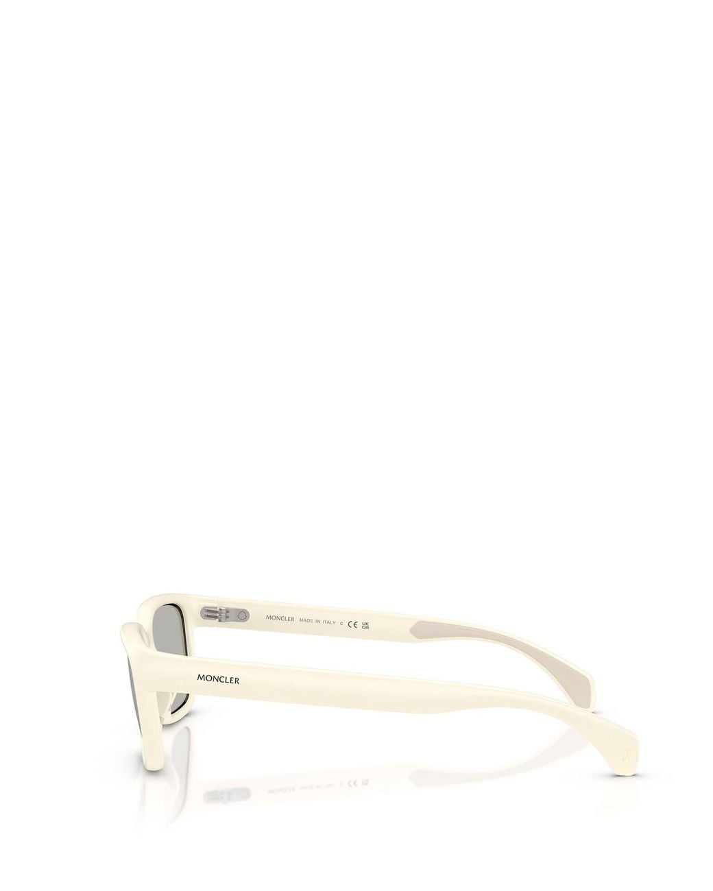 Moncler White Eyewear Rectangular Frame Sunglasses for men