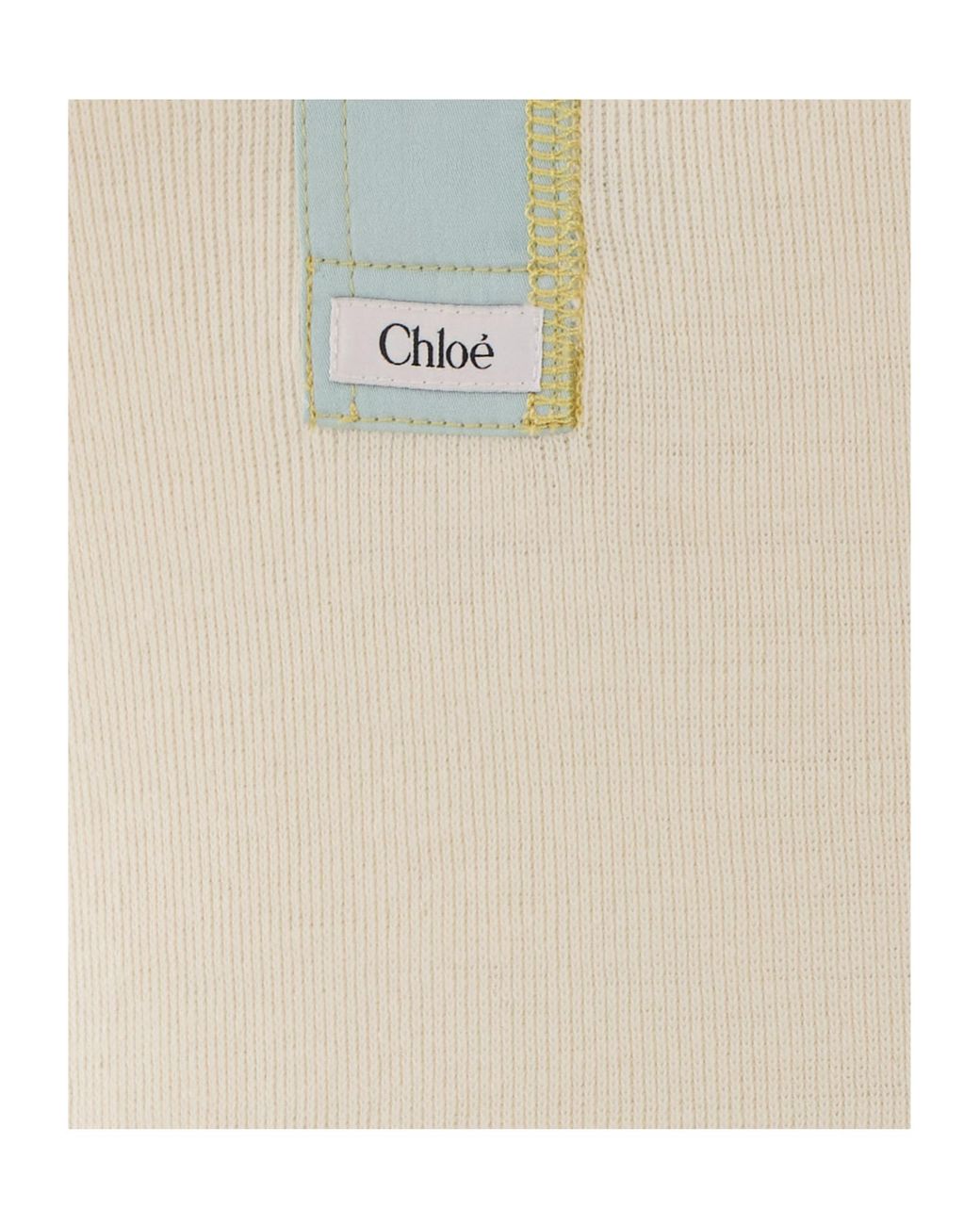 Chloé White Chloé Fitted Henley Shirt