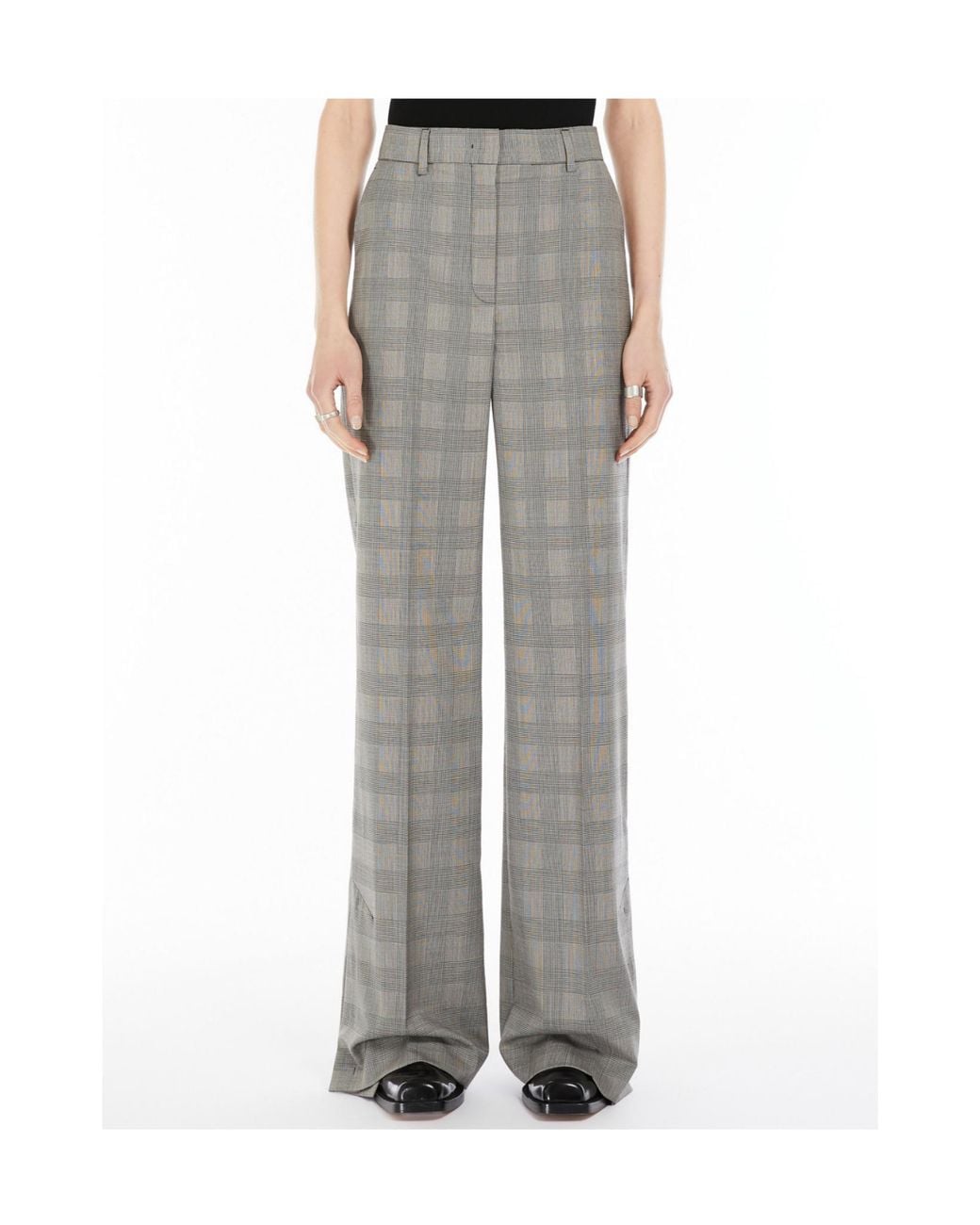 Sportmax Gray Wool Tailored Pants