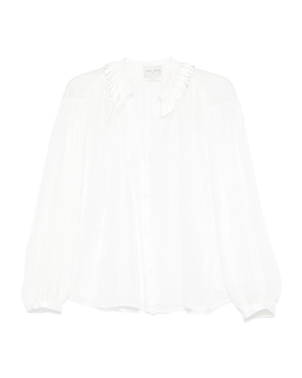 Forte_forte White Semi-Sheer Shirt