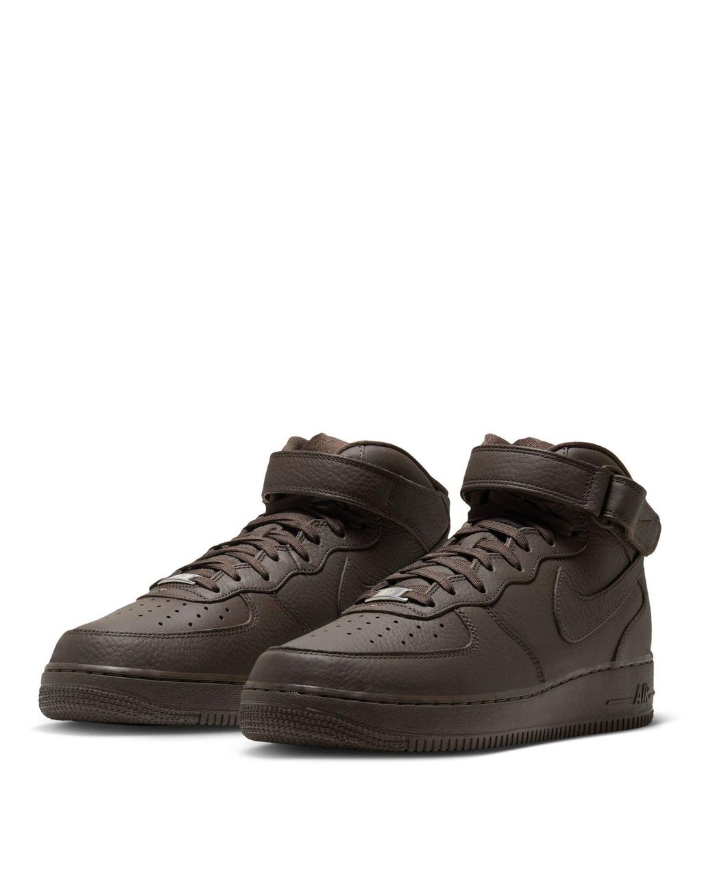 Nike Brown Lychee-Pattern Mid-Cut Casual Sneakers for men