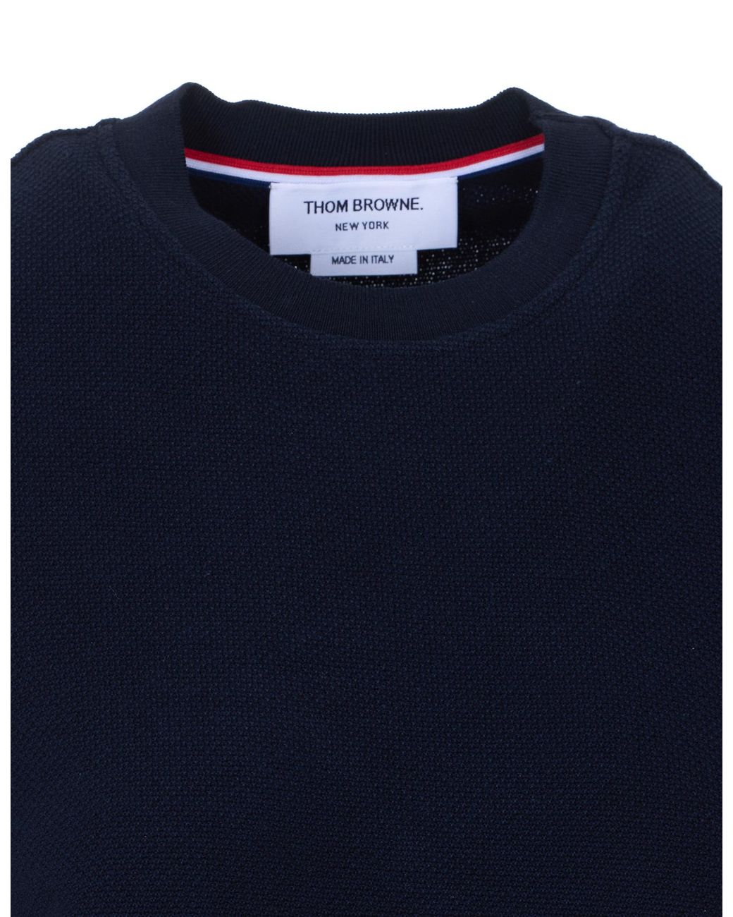 Thom Browne Blue 4-Bar Knitted T-Shirt