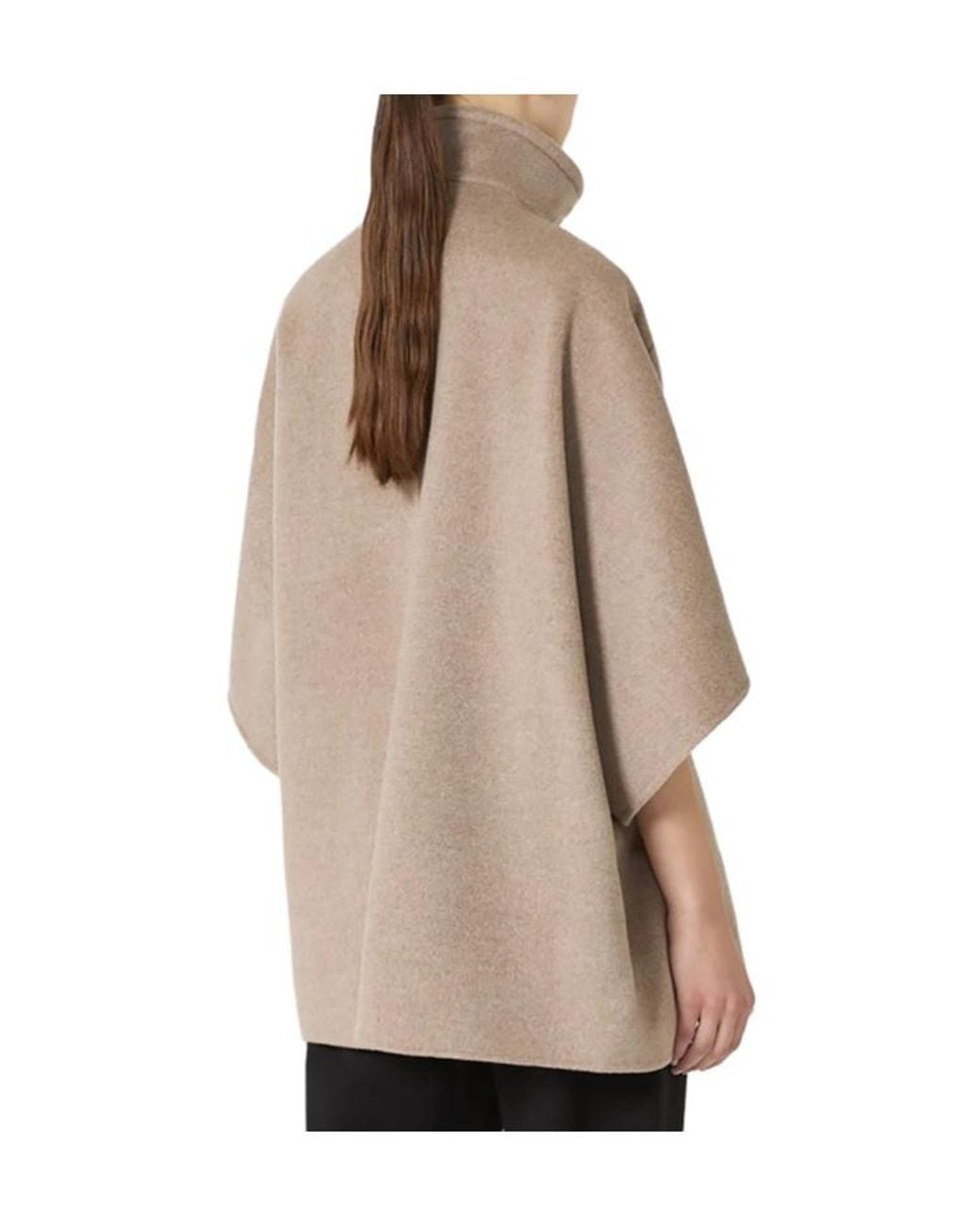 Max Mara Natural Derrik High Neck Cape