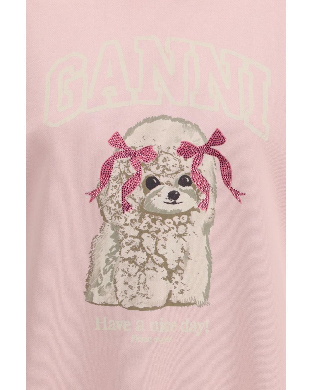 Ganni Pink Poodle Sweatshirt