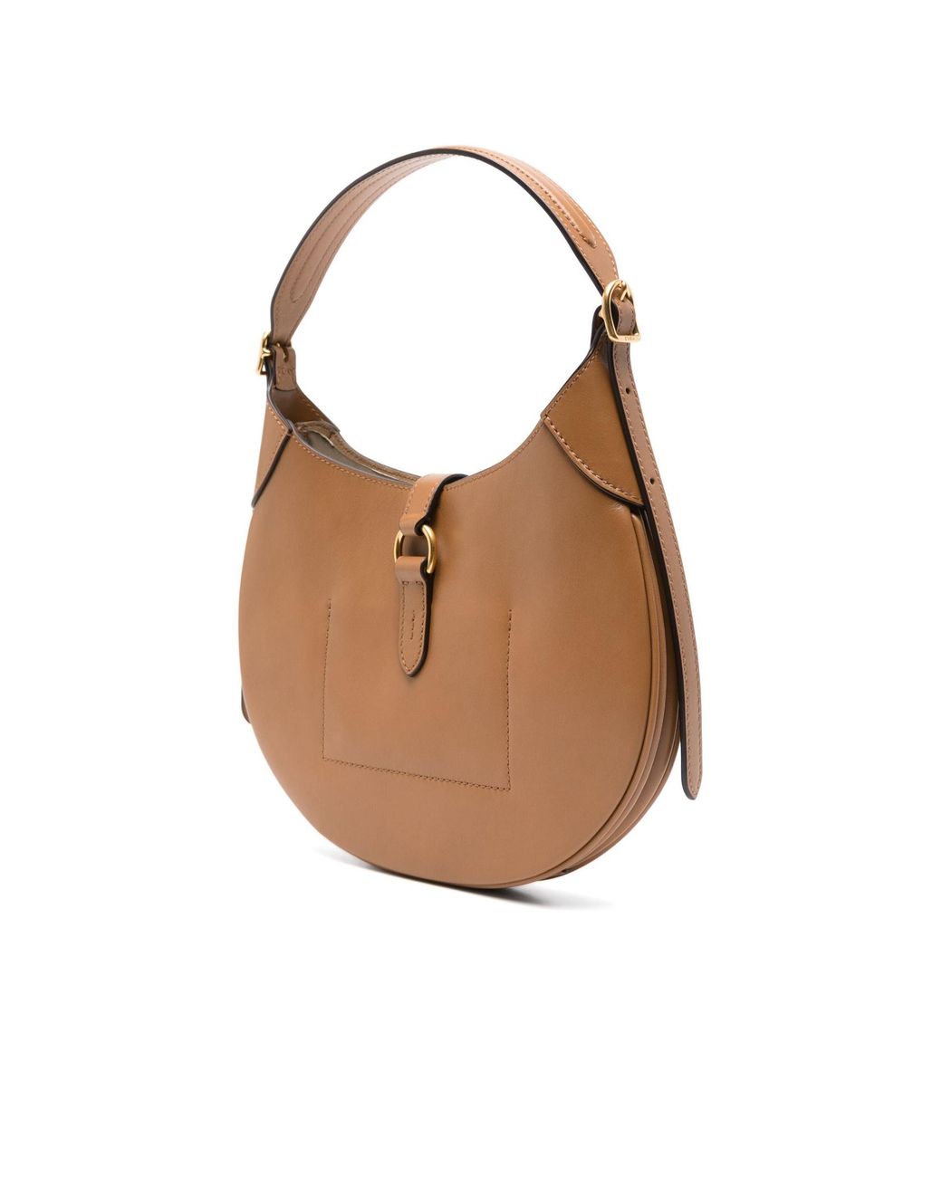 Polo Ralph Lauren Brown Small Polo Id Strapped Shoulder Bag