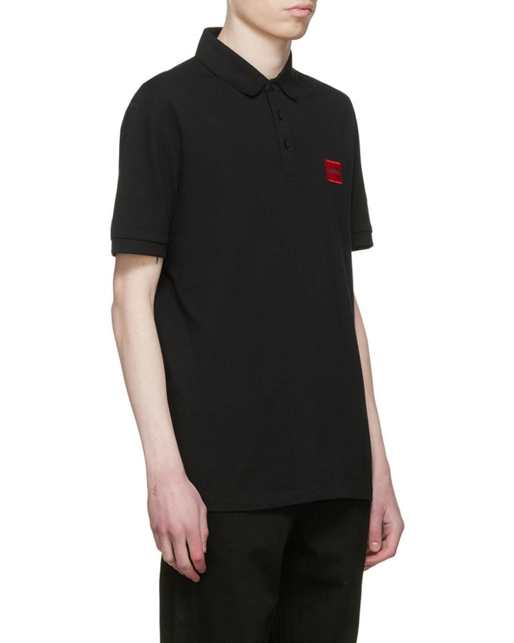 Boss Black Hugo Logo Patch Short-Sleeved Polo Shirt for men