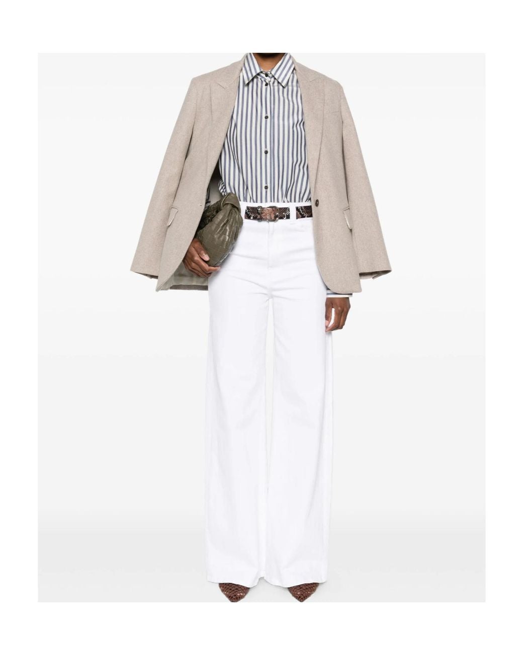 Forte_forte White Striped Shirt