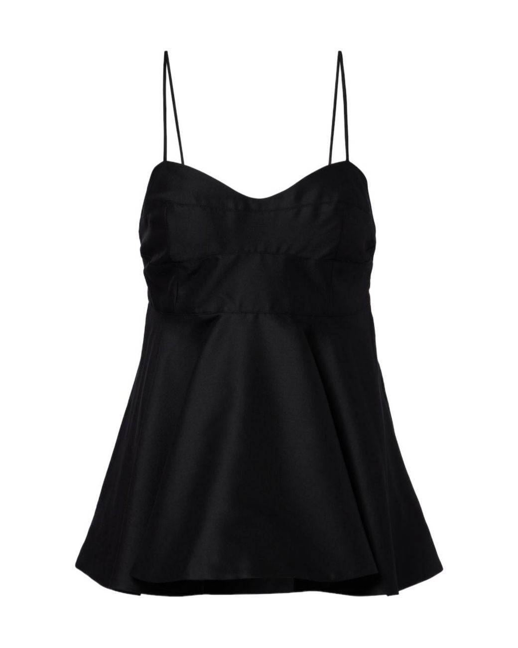 Rohe Black Ruffled Camisole