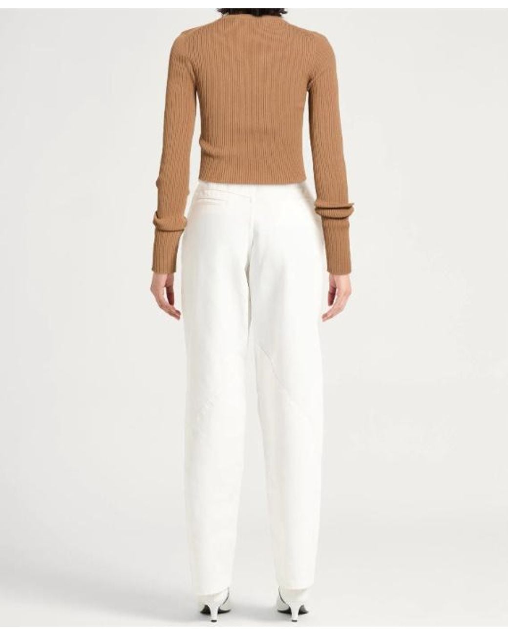 Max Mara White Long-Sleeved Sweater