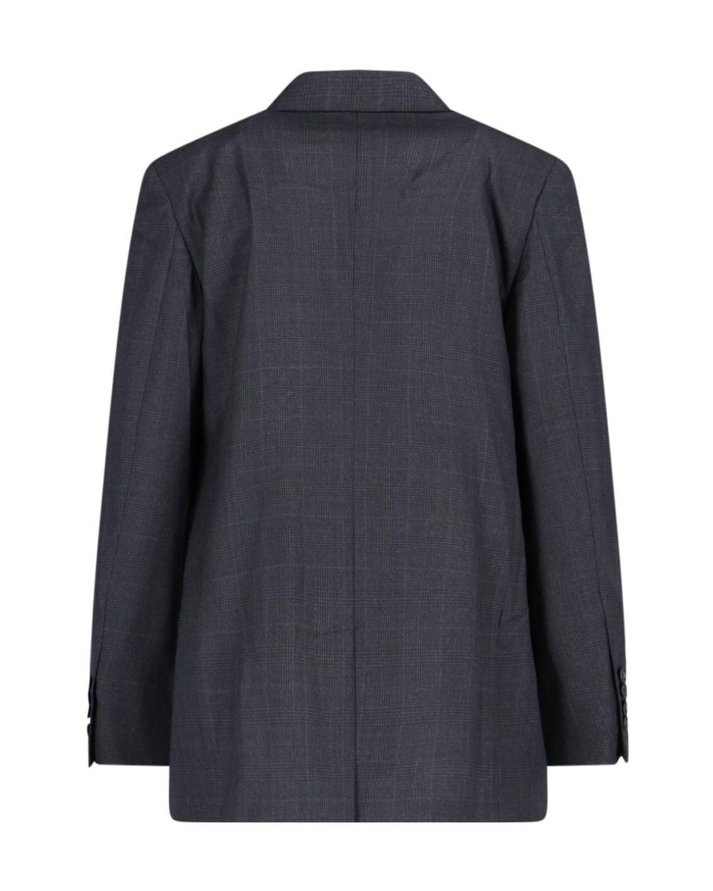 Isabel Marant Blue Checked Double Breasted Blazer