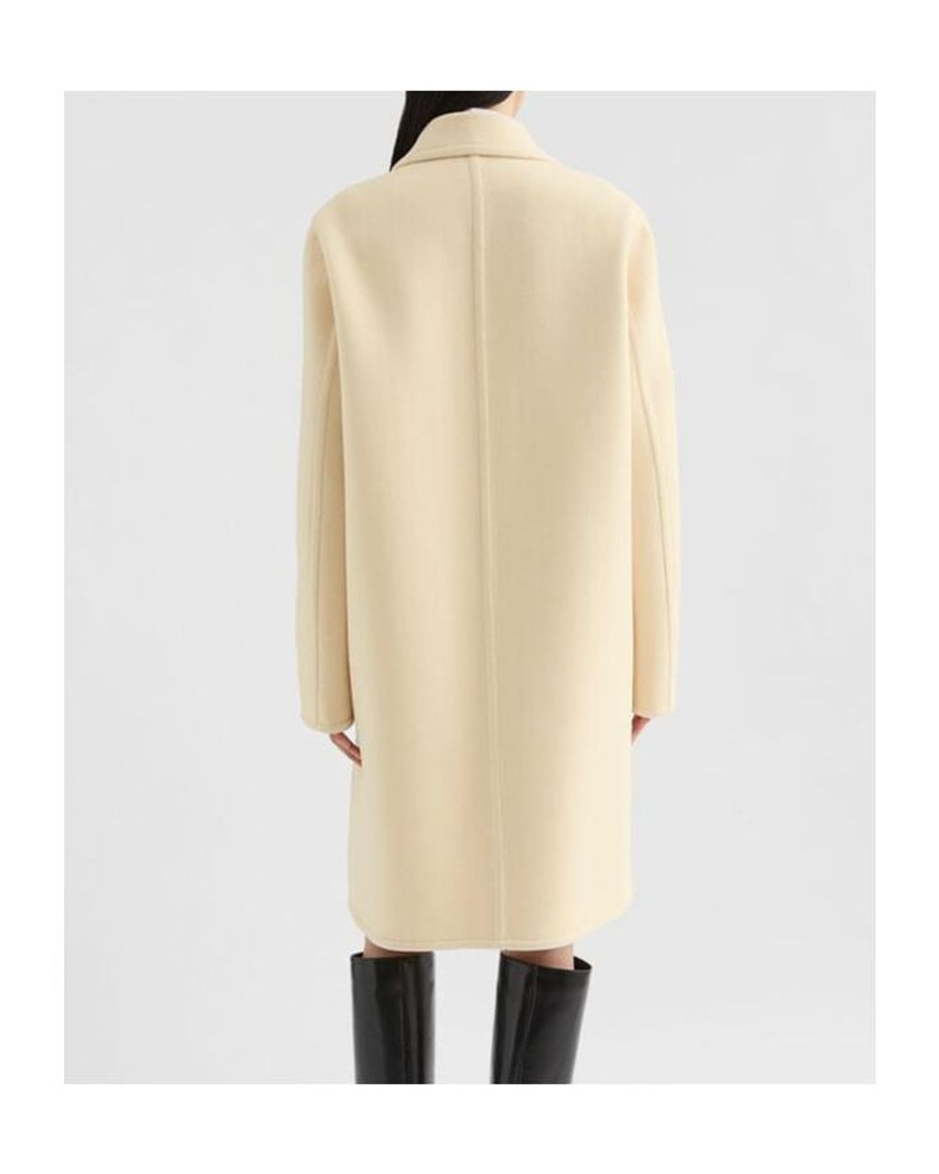 Jil Sander Natural Buttoned Mid-Length Coat