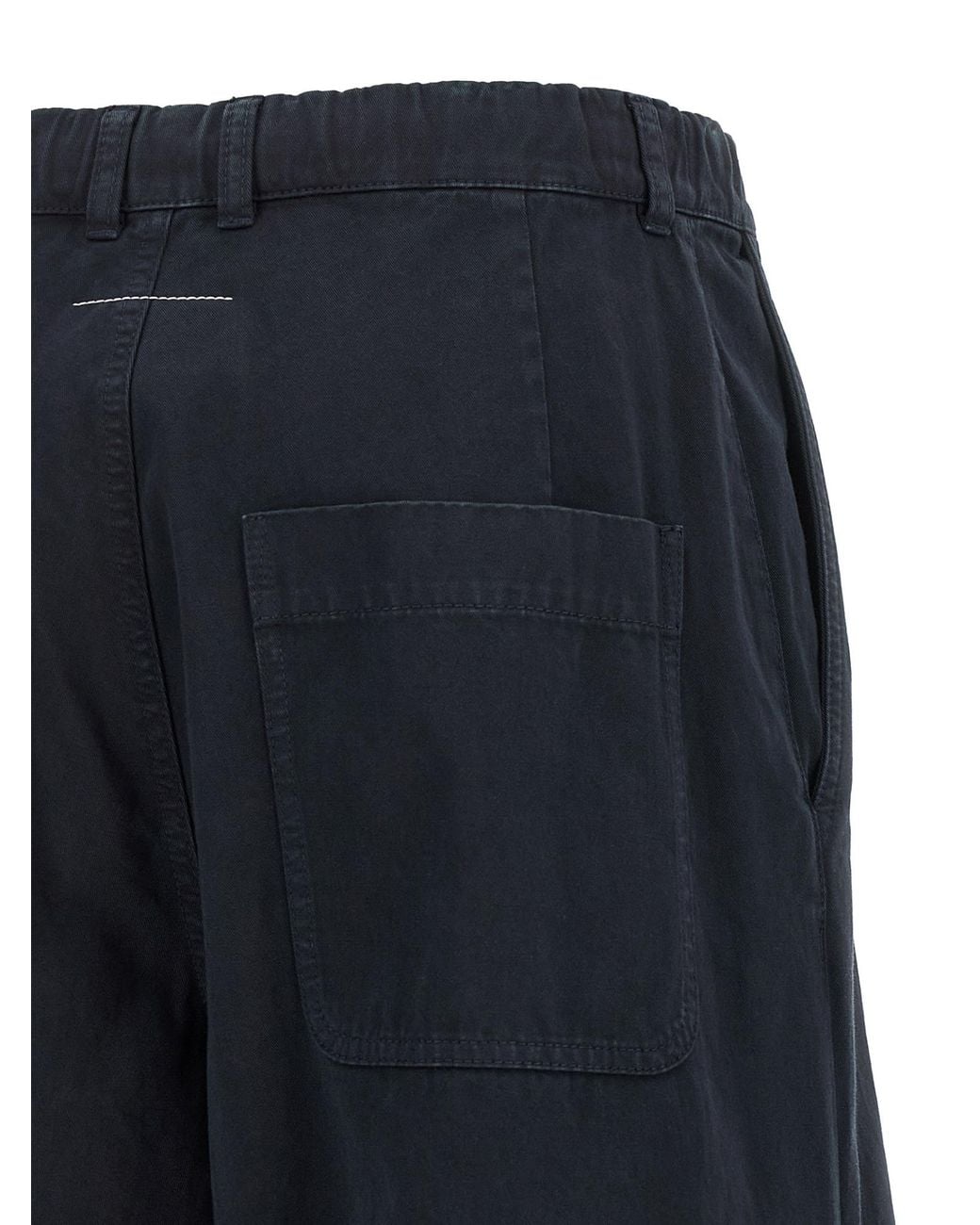 MM6 by Maison Margiela Blue Wide-Leg Trousers