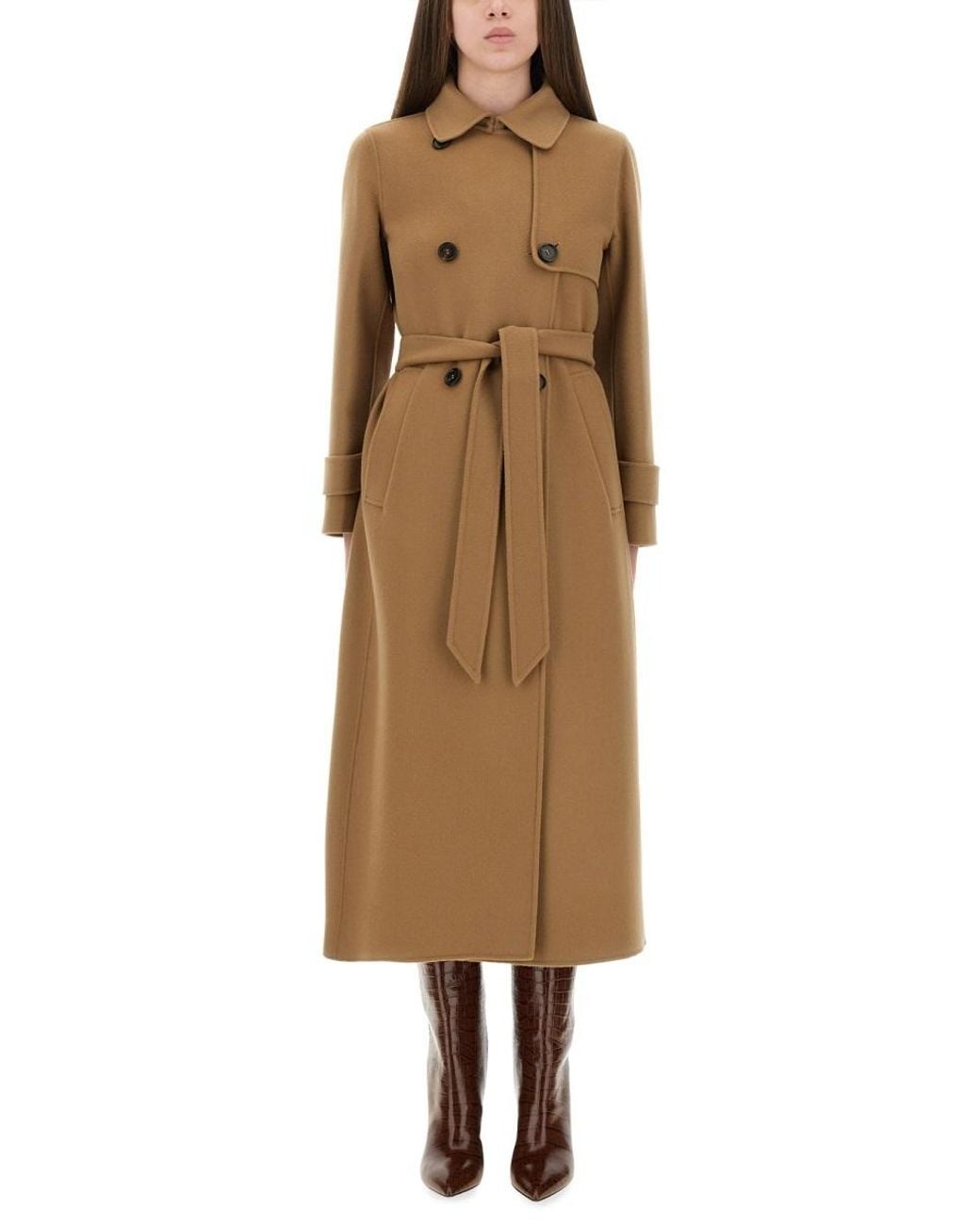 Max Mara Natural 'S Sem Double-Breasted Long Coat