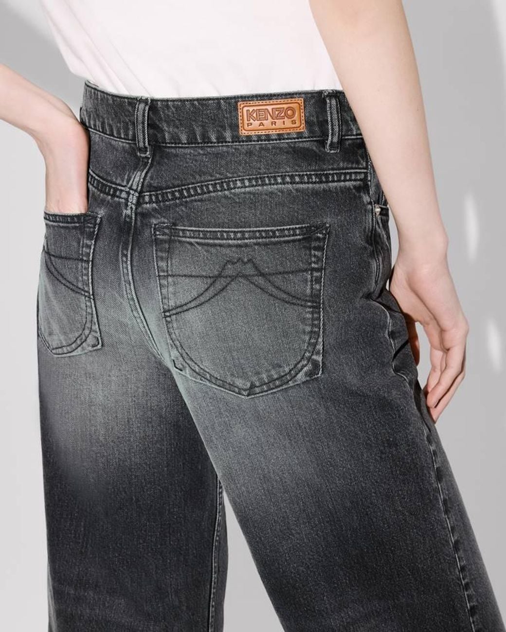 KENZO Gray X Futura 2000' Sumire Cropped Jeans