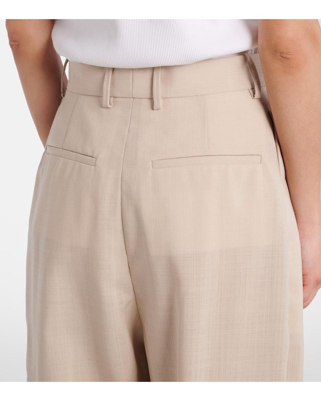 Wardrobe NYC Natural Mid-Rise Straight-Leg Casual Pants